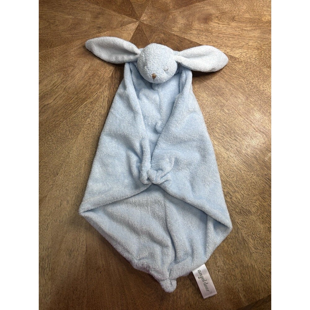 Angel Dear Blue Bunny Lovey Security Blanket Baby Plush Soft Comfort Toy Rabbit